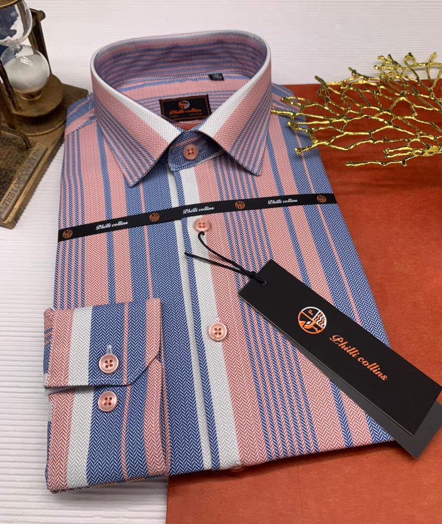 Public Collar – Chemise Rayée Multicolore