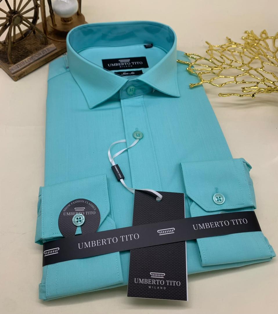 Umberto Tito Milano – Chemise Turquoise Classique