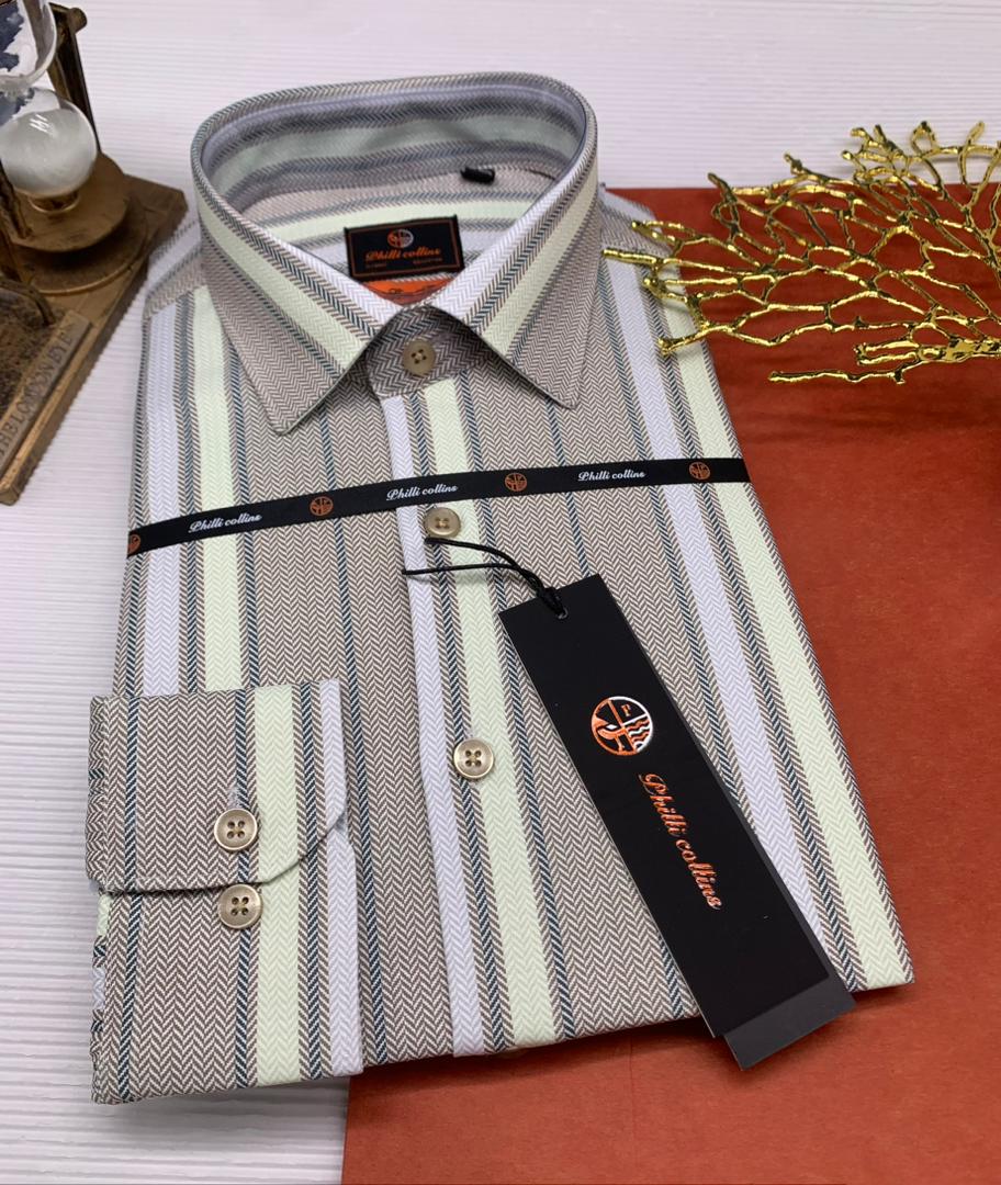 Alfie Milan – Chemise Rayée Botanique