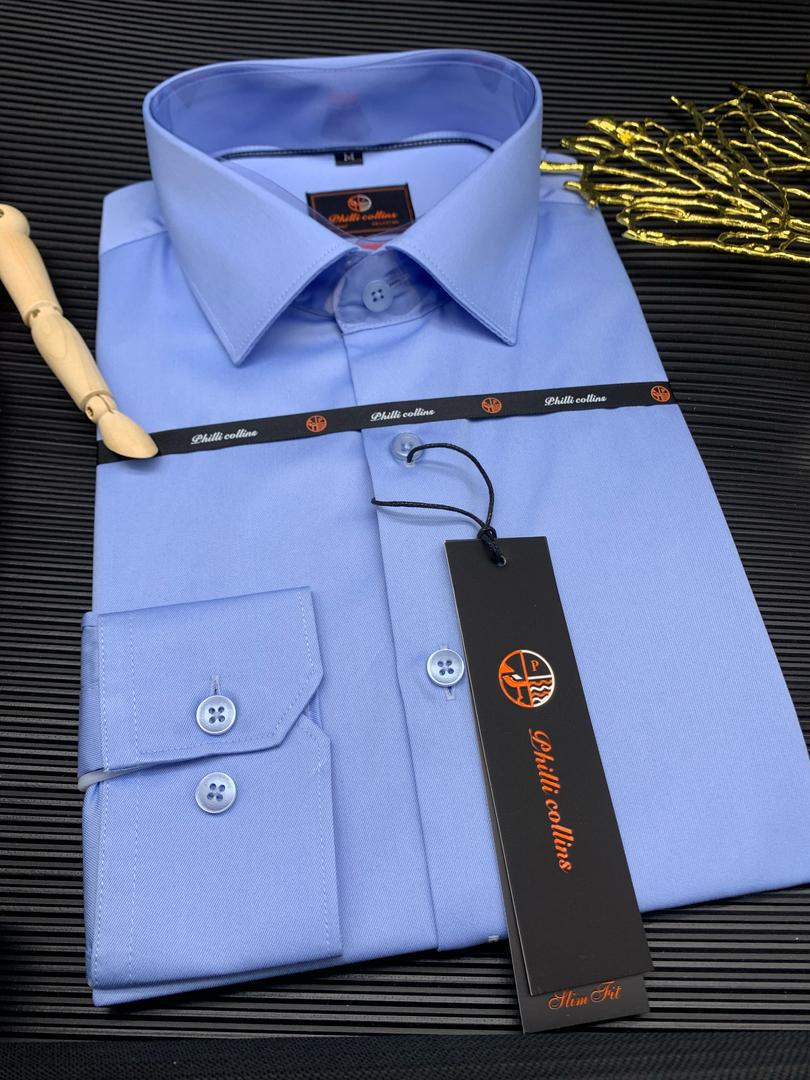 Hill Collins – Chemise Bleu Ciel Men Fit