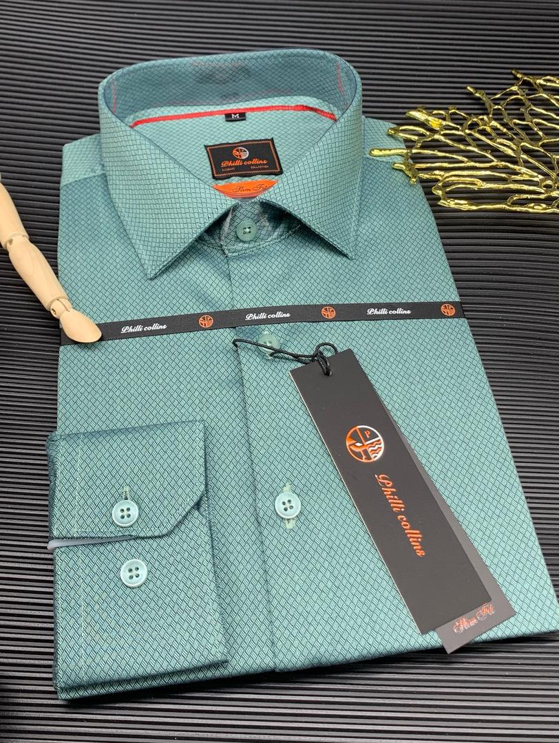 Dhillin Collection – Chemise Teal Diamond Fit
